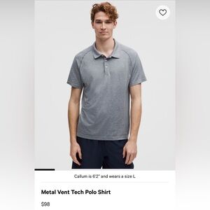 Lululemon men’s polo golf shirt, navy, size M